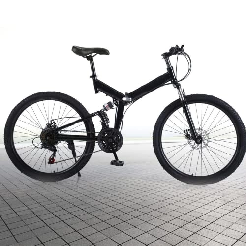 Plegables : Lilyeriy Bicicleta plegable de 26 pulgadas, de acero al carbono, 21 velocidades, bicicleta plegable para adultos, bicicleta de montaña todoterreno, bicicleta de ciudad