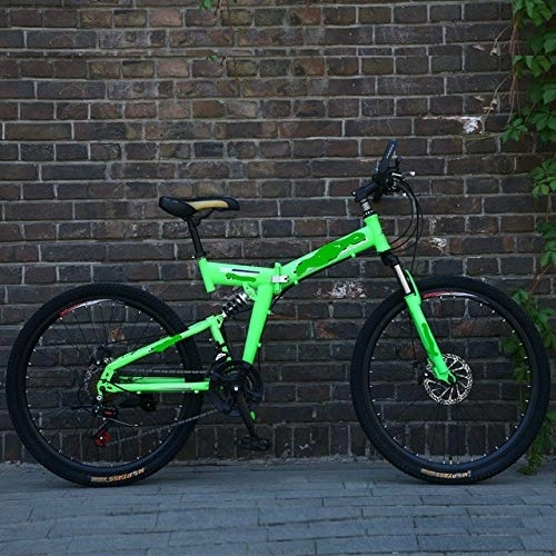 Plegables : Liutao - Bicicleta de montaña plegable (26 pulgadas, 21 velocidades), color verde
