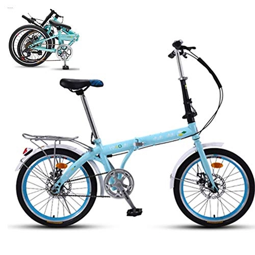 Plegables : LJYY Bicicleta Plegable de 20 Pulgadas para Adultos, Estudiantes, Mini Bicicleta Plegable Ligera y portátil, pequeña Bicicleta de Ciudad Plegable para Mujeres, Hombres, Estudiantes, Bicicleta de