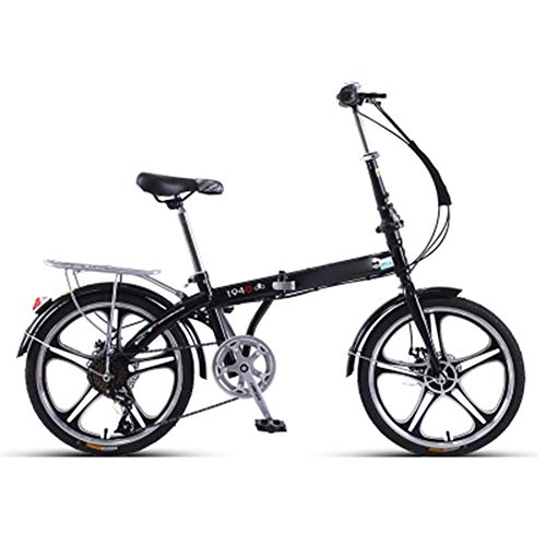 Plegables : LJYY Bicicleta Plegable de 20 Pulgadas para Estudiantes Adultos, Bicicleta Plegable portátil y Liviana, pequeña Bicicleta de Ciudad Plegable Asiento Ajustable para Mujeres Hombres Estudiantes, bi