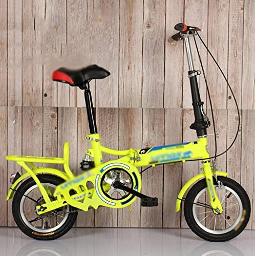 Plegables : Los niños Bicicleta plegable bicicletas, Ultra Light Estudiante de bicicletas de montaña portátil, 12Inch amortiguadora de golpes de bicicletas, Niños y Niñas Pequeño mini bicicletas, altura ajustable