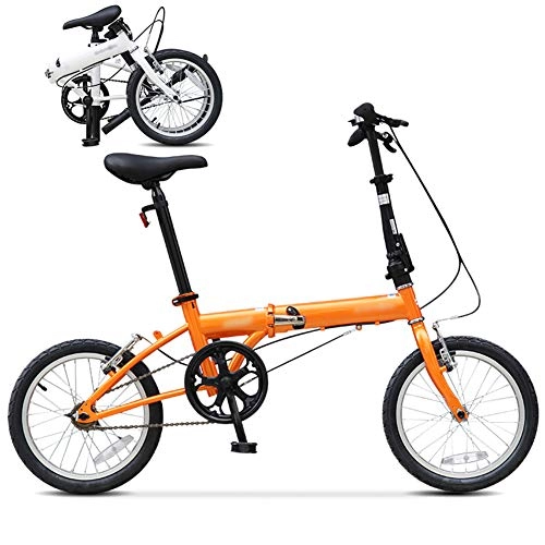 Plegables : Luanda* MTB Bici para Adulto, 16 Pulgadas Bicicleta de Montaña Plegable, Bicicleta Juvenil, Bicicleta Unisex / Orange