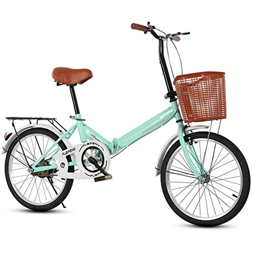 Plegables : LVTFCO Bicicleta plegable de 20 pulgadas para adultos y niños, aleación de aluminio ultraligera, mini bicicleta portátil para niños, para viajar en la ciudad salvaje, el mejor regalo, verde