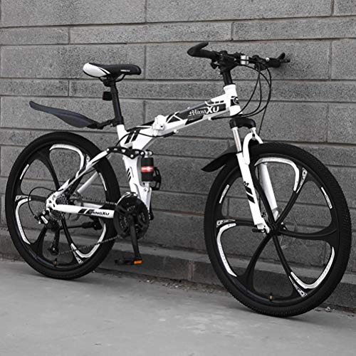 Plegables : LYhomesick Bicicleta Plegable Mujer 24 Pulgadas Marco De Acero De Alto Carbono Todoterreno Velocidad Variable Montar Al Aire Libre, Negro, 27 * 26''*3