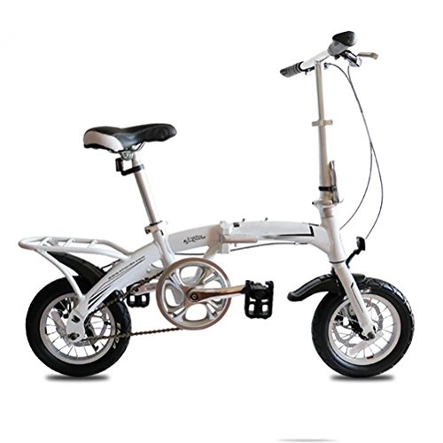 Plegables : MASLEID 12 Pulgadas Bicicleta de aleación de Aluminio Plegable de Frenos de Doble Disco Adulto Niño Mini Bike