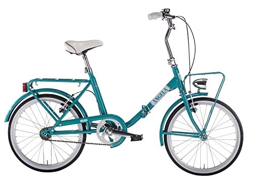 Plegables : MBM - Bicicleta Plegable Unisex para Adulto, modelo ANGELA, Unisex adulto, 330 / 18, Turchese A33, 20" (50, 8 cm)