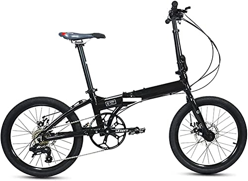 Plegables : MENG Bicicleta Plegable para Adultos, Bicicletas de Montaña 20 Pulgadas Rueda de Laby Wheel Bicicleta de Montaña Bicicleta Dual Disco de Freno de Freno, Negro, 20 Pulgadas