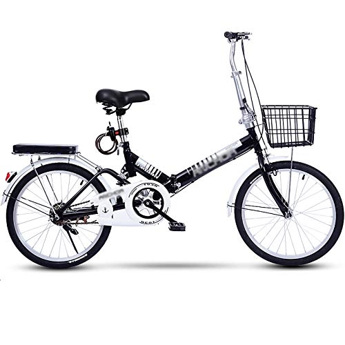 Plegables : MFZJ1 Bicicleta compacta Plegable de 20 '', Bicicleta amortiguadora, portaequipajes Trasero, portabicicletas Plegable para Estudiantes pequeos para Adultos