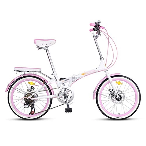 Plegables : MFZJ1 Bicicleta Plegable de 20 Pulgadas y 7 velocidades con Soporte Trasero, Frenos de Disco Doble, silln cmodo para Adultos, Hombres, Mujeres, Adolescentes, Damas, Comprador
