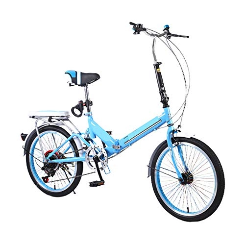 Plegables : MH-LAMP Bicicleta Plegable Adulto, Bicicleta 6 Velocidades, Montaa Mountainbike 20 Pulgadas, Delantero V Freno, Trasero Freno Disco, Unisex Adulto