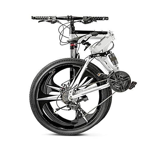 Plegables : MH-LAMP MTB Bicicleta Plegable, Bicicleta Montaña 21 Velocidades 26 Pulgadas, Bicicleta Marco de Acero de Alto Carbono, Horquilla Suspensión