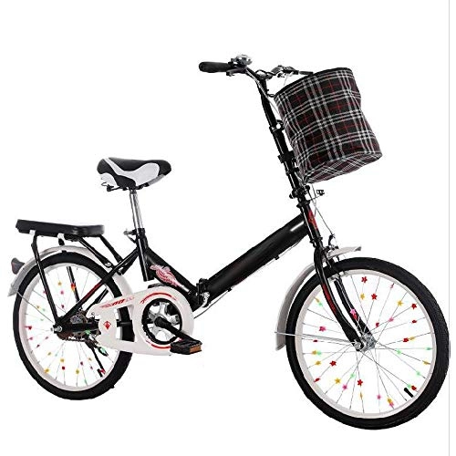 Plegables : MILUCE Bicicleta Plegable- Marco Ligero de aleacin de Aluminio, Bicicleta Plegable de 16 Pulgadas y 20 Pulgadas para Adultos y nios, Equipo Antideslizante de una Sola Velocidad (Size : 16)