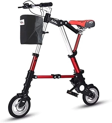 Plegables : Mini Bicicleta Plegable Bicicleta Plegable Portátil 8 Pulgadas Con Cesta Bicicleta Plegable Ultraligera Para Estudiantes Adultos Para Deportes Ciclismo Al Aire Libre Viajes Desplazamientos C, 8inch