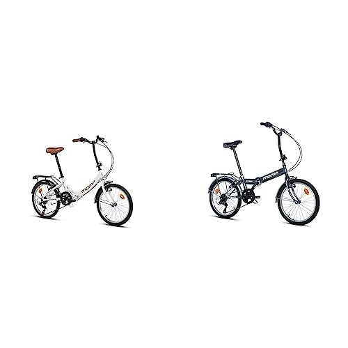 Plegables : Moma Bikes Bicicleta Plegable Urbana First Class 20%22, Aluminio, Shimano 6v. Sillin Confort & Bicicleta Plegable Urbana Street, Shimano 6v, Ruedas de 20%22