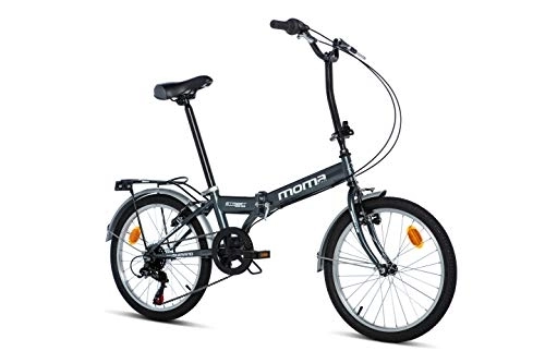 Plegables : Moma Bikes Bicicleta Plegable Urbana STREET, SHIMANO 6V, Color Gris, Tamaño Unic Size