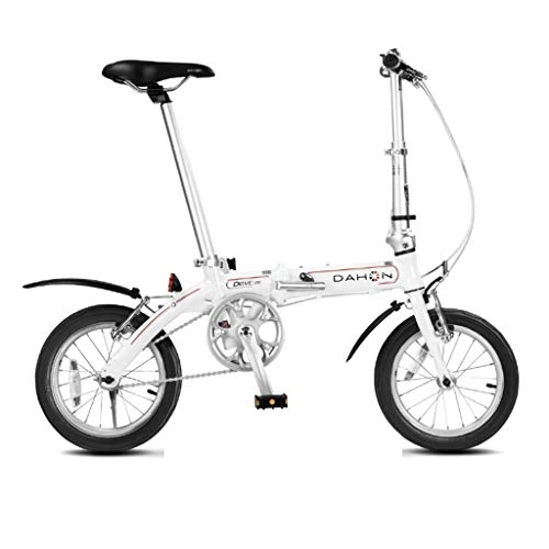 Plegables : Monociclos Bicicleta Plegable Bicicleta Unisex Mini Bicicleta Adulta Bicicleta pequea Rueda porttil (Color : Blanco, Size : 115 * 27 * 80cm)