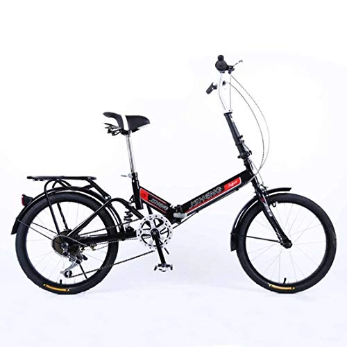 Plegables : MUYU Bicicleta Plegable Ideal para guardabosques Traseros de 7 velocidades Guardabarros Traseros de 7 velocidades y Ruedas de 20 Pulgadas, Negro, Normal Version