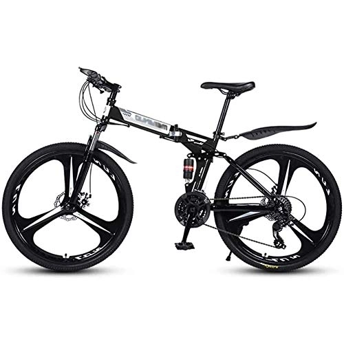 Plegables : MXXDB Bicicleta Plegable, 27 velocidades Doble absorción de Impactos Bicicleta de montaña Plegable de 26 Pulgadas Bicicleta de Carreras de Velocidad a Campo traviesa Un Clic Fácil de Plegar Aluminio