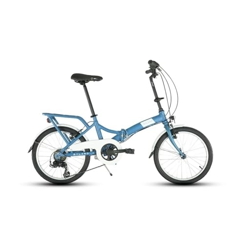 Plegables : MYLAND Bicicleta plegable plegable 20.2 aluminio 20'' 6v azul (plegable)