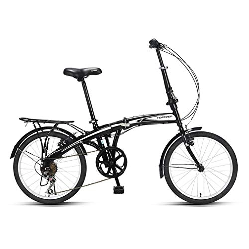 Plegables : Mzq-yj Bicicleta Plegable de 20 Pulgadas, Adulto de Bicicletas Plegables, conmuta Velocidad Ultra portátil de Bicicletas Escuela de Trabajo de Luz en la Fast Bicicletas Plegables, B