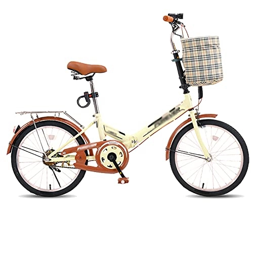 Plegables : N / A Bicicleta Plegable para Mujer De 16 Pulgadas, Marco De Acero Al Carbono De Una Sola Velocidad Bicicleta De Cercanías De La Ciudad para Estudiantes Adultos Jóvenes