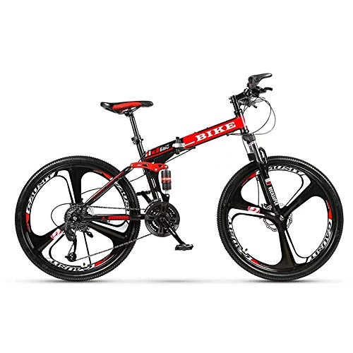 Plegables : Novokart-Plegable Deportes / Bicicleta de montaña 24 Pulgadas 3 Cortador, Rojo