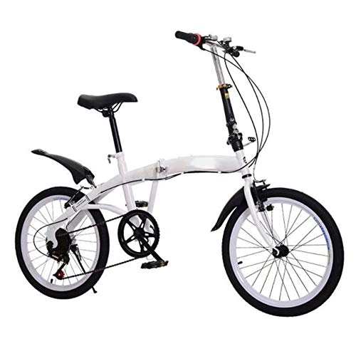 Plegables : NQFL Bicicleta Plegable Estudiante Adulto Bicicleta De Velocidad Variable Tienda 4S Coche De Regalo, White