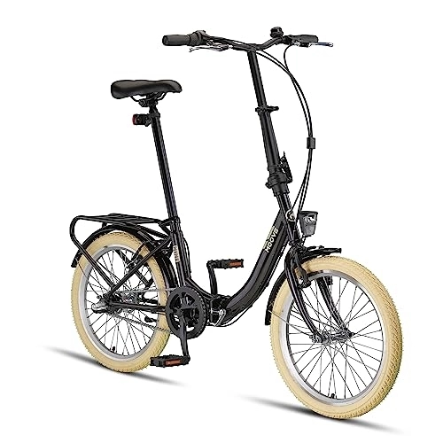 Plegables : PACTO Nine Bicicleta Plegable - Bicicleta Holandesa - 27 cm Marco de Aluminio - 20 Pulgadas Llantas de Aluminio - 3 Engranajes Shimano Nexus - Frenos de Disco - Fácil de Plegar - Negro