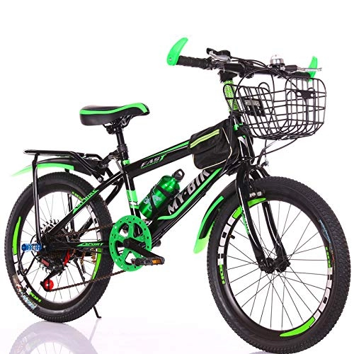 Plegables : QAS Bicicleta de Montaña, Bicicleta de Montaña, Coche de Acero de Aleación, Bicicleta de Montaña de una Velocidad de 18-22 Pulgadas, Verde, 20 Pulgadas