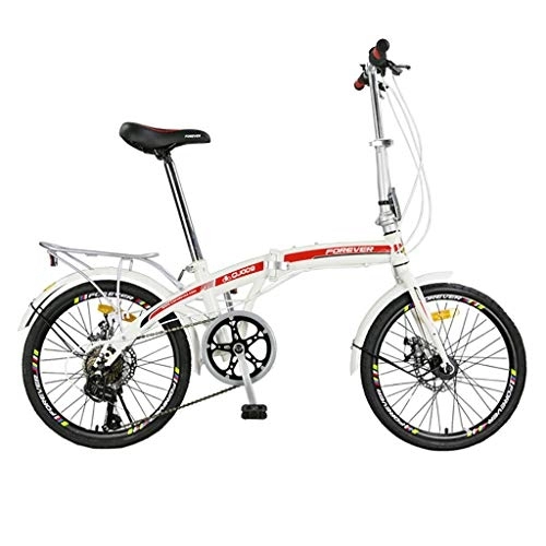 Plegables : QWASZ Bicicleta de Velocidad Plegable de 20 Pulgadas - Bicicleta Plegable para Estudiantes para Hombres y Mujeres Bicicleta de Velocidad Plegable / Bicicleta de Velocidad Variable / Bicicleta de Acero de