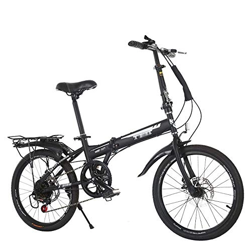 Plegables : QYCloud Bicicletas Plegables para Adultos Hombres y Mujeres Ligeras, Bicicletas Plegables City Mini Bicicletas compactas, Bicicletas Bajas con Freno en V