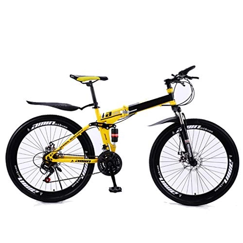Plegables : RLF LF Plegables Bicicleta Plegable BMX Crucero De Carretera Plegables Bicicletas de montaña Bicicletas 24 / 26 Pulgadas, MTB de la Bicicleta con 10 Cortado Amarillo 3