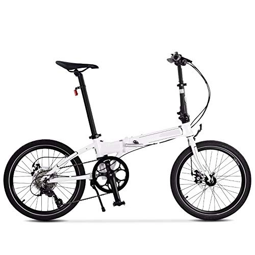 Plegables : S.N S Bicicleta Plegable Frenos de Disco Hombres y Mujeres Adultos Bicicleta de aleacin de Aluminio 20 Pulgadas 8 velocidades