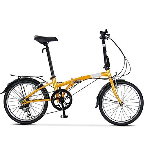 Plegables : S.N S Bicicleta Plegable Ultraligera de 6 velocidades para Hombres y Mujeres Adultos Bicicleta Plegable Casual 20 Pulgadas