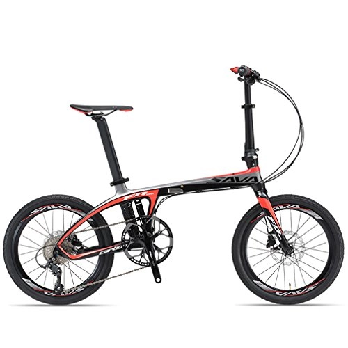 Plegables : Sava Carbon bicicleta bicicleta plegable bicicleta plegable (.Solo 10 kg.
