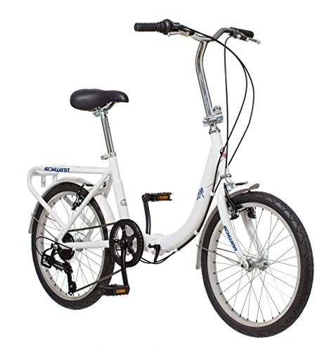 Plegables : Schwinn Loop - Bicicleta Plegable de 50, 8 cm, Color Blanco, tamaño 16" / One Size / 20, tamaño de Rueda 20