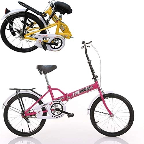 Plegables : Skyout Bicicleta Plegable de 20 Pulgadas Bicicletas para Estudiantes Masculinos y Femeninos Bicicletas para Niños