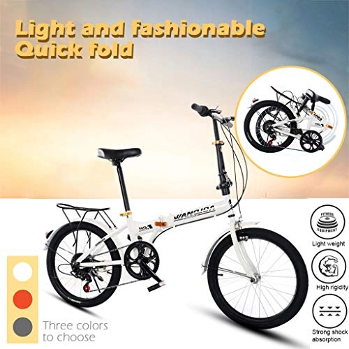 Plegables : Smemek - Bicicleta plegable para adulto, de 20 pulgadas, plegable, de acero, para adultos
