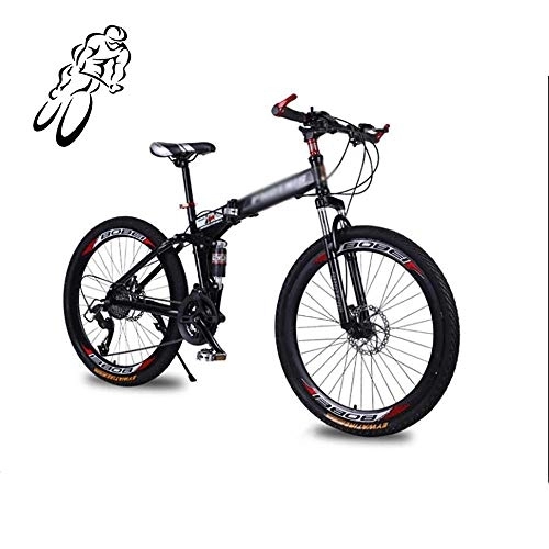 Plegables : STRTG Bicicleta de montaña Plegado, Bicicleta Plegable, Marco De Acero De Alto Carbono, 26 Pulgadas 24 * 27 Velocidad Unisex Adulto Montar al Aire Libre