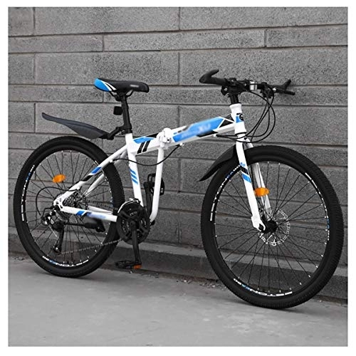 Plegables : STRTG Bicicleta Plegable, Adultos Plegado Bikes, Plegable Montaña Bike, Marco De Acero De Alto Carbono, 24 * 26 Pulgadas Bicicleta Plegable Urbana21*24 * 27 velocidades