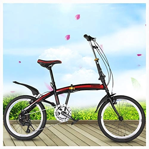 Plegables : STRTG Bikes Plegado Urbana, Bicicleta Plegable, Sillin Confort, Marco De Acero De Alto Carbono Micro Bike, 20 Pulgadas 6 Velocidades Plegable Bicicleta Folding Bike Bicicleta