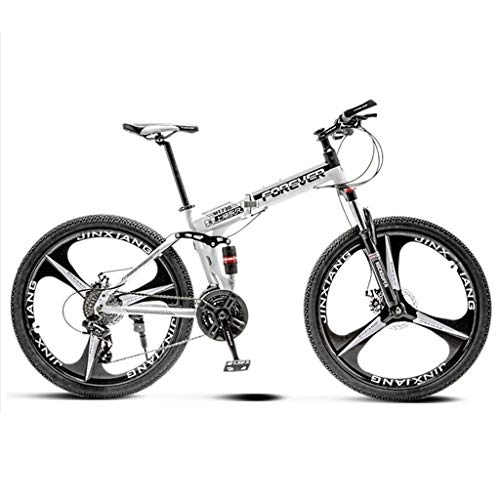 Plegables : Summerome 26 Pulgadas Bicicleta Plegable, Doble Amortiguador de Impacto, Off-Road Anti-neumático de Bicicleta de montaña, la transmisión (21 Velocidad)