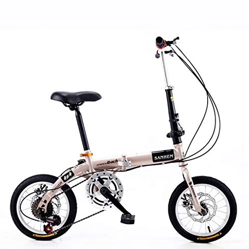 Plegables : Summerome Bicicleta Plegable pequeña de Bicicletas 5 Velocidad de 16 Pulgadas