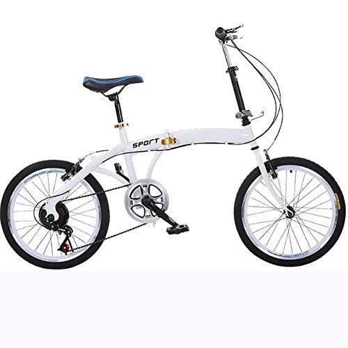 Plegables : SZKP0708 Bicicleta De Ciudad Plegable De Aleación Ligera De 20 Pulgadas, Bicicleta Plegable Antideslizante, Bicicleta De Señora Adulta Masculina Y Femenina, Su Buen Ayudante