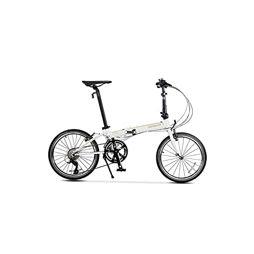 Plegables : TABKER Bicicleta plegable Dahon Bike marco de acero al molibdeno cromado base de 20 pulgadas (color: blanco)