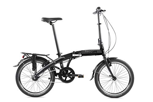 Plegables : Takashi Seven Bicicleta Plegable, Unisex Adulto, Negro Mate, Foldable