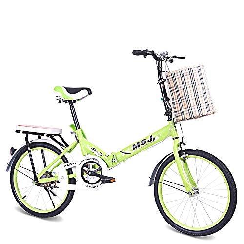 Plegables : TATANE 20 Pulgadas De Bicicletas Plegables, Bicicletas De Adultos para Nios, Bicicletas Al Aire Libre para Nios Y Nias Bicicletas, Verde, 20inch