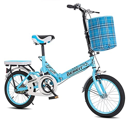Plegables : TBNB Bicicleta Plegable para niños para niños y Adolescentes, Bicicleta de Carretera portátil para Exteriores de 16 / 20 Pulgadas para niños y niñas, Bicicleta de Crucero con Cola Blanda, Frenos do