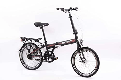 Plegables : tretwerk DIREKT gute Räder Foldrider Bicicleta Plegable, Unisex, Negro (Mate), 20 Inches