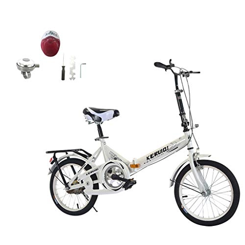 Plegables : TropBox - Bicicleta plegable unisex, color blanco, 20 pulgadas, fabricada en China